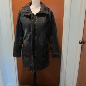 Women's ''Essentials'' Denim Jacket, Hood, Quilted Lining, Size S